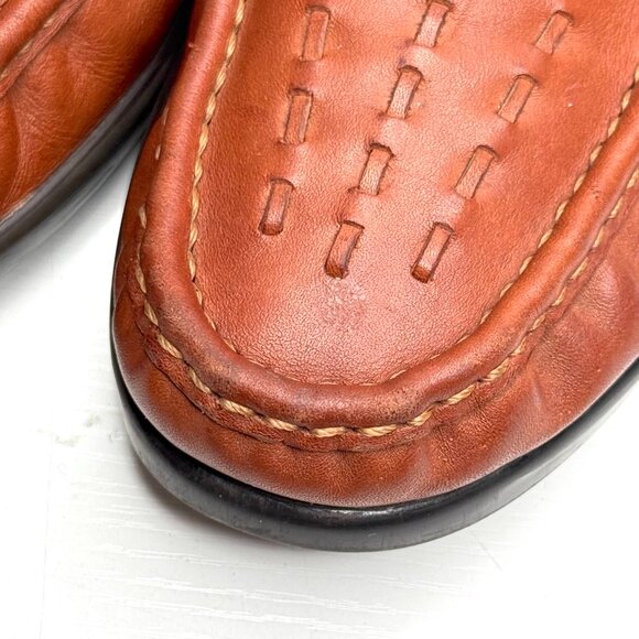 SAS Weave Wedge Comfort Non Slip Leather Moccasin Loafers Womens 9.5 M Brown - Picture 4 of 9